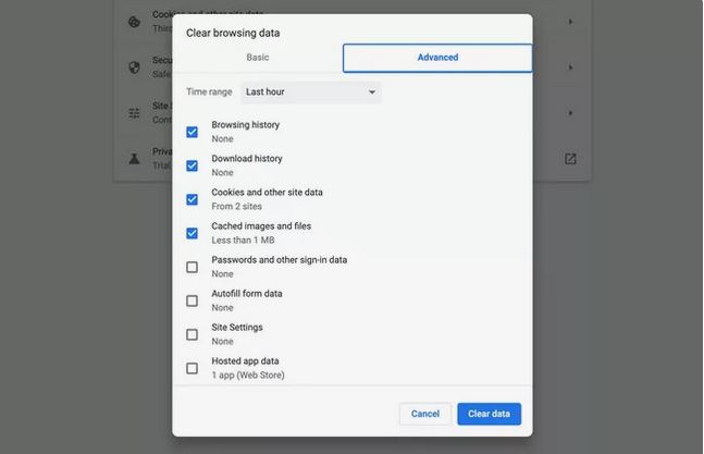 Clearing Chrome Data on a Mac