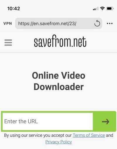 safefrom.net loaded in Documents' browser